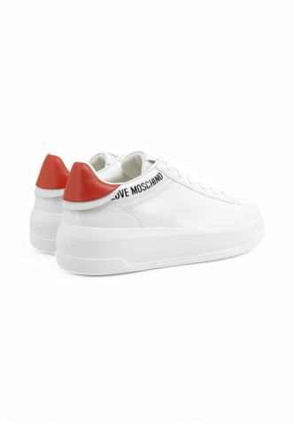 MOSCHINO Sneakers Donna Bianco Rosso JA15525G0MIA110F-PE25