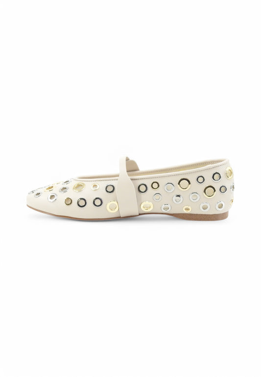 STEVE MADDEN Ballerine Donna Beige Borchie SMSREJOICE-S-BS4-PE25