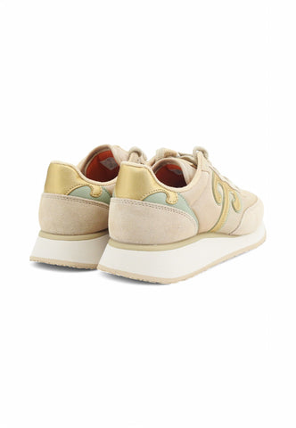 WUSHU Sneakers Donna Beige Verde 100007-000409-PE25