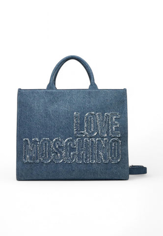 LOVE MOSCHINO Borsa Shopper Donna Blu Denim JC4242PP0MKM0750-PE25