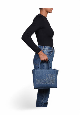 LOVE MOSCHINO Borsa a mano Donna Blu Denim JC4244PP0MKM0750-PE25