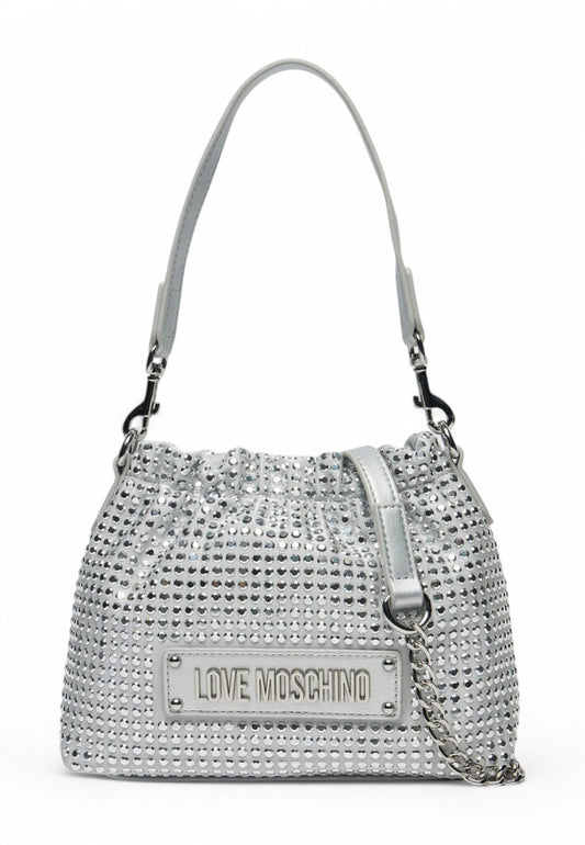 LOVE MOSCHINO Borsa a mano Donna Argento Strass JC4138PP1MLL196B-PE25