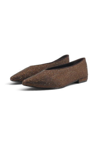 CRISTIN Ballerine Donna Marrone Strass BELLAS1 MAR-AI27
