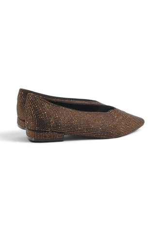 CRISTIN Ballerine Donna Marrone Strass BELLAS1 MAR-AI27