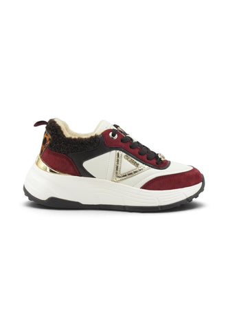 GUESS Sneakers Donna Bianco Bordeaux Multicolore FLFFACPEL12-AI27-CREAM