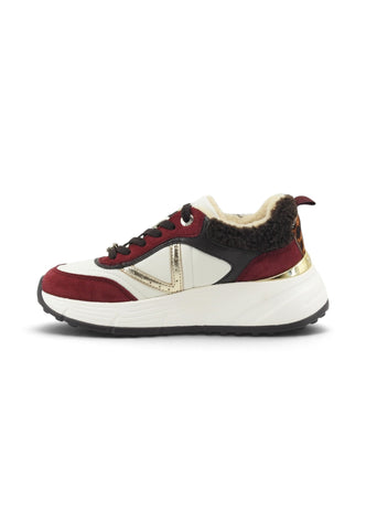 GUESS Sneakers Donna Bianco Bordeaux Multicolore FLFFACPEL12-AI27-CREAM