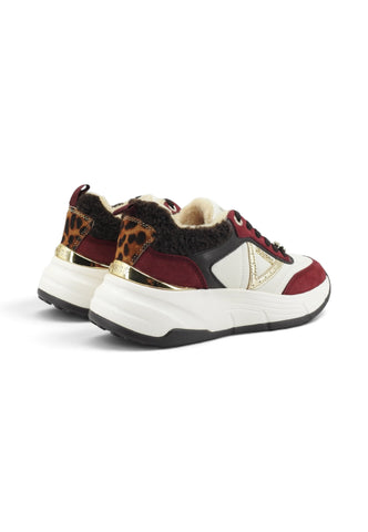 GUESS Sneakers Donna Bianco Bordeaux Multicolore FLFFACPEL12-AI27-CREAM