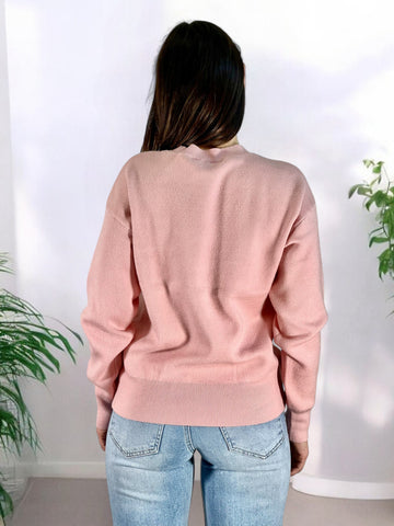 Maglione girocollo scritta paiette HELGA