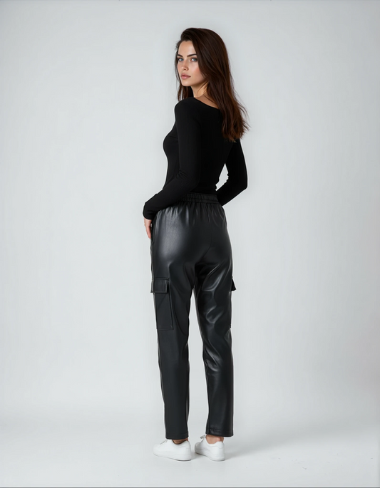 Pantalone Cargo Ecopelle GRAZIA