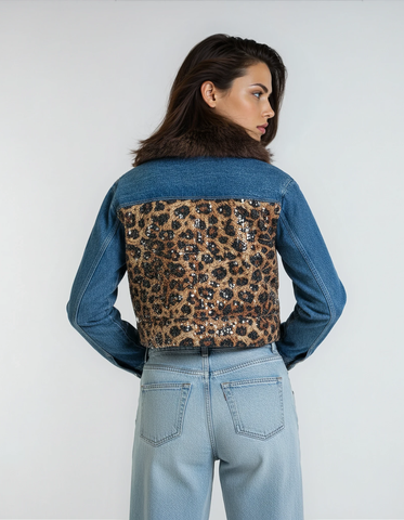 Giubbotto Denim Maculato Paiette CARPI