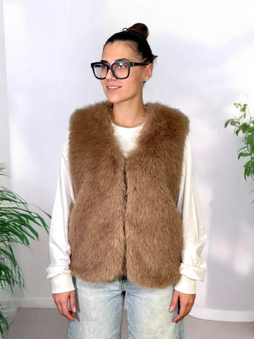 Gilet ecopelliccia VIOLETTA