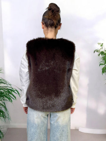 Gilet ecopelliccia VIOLETTA