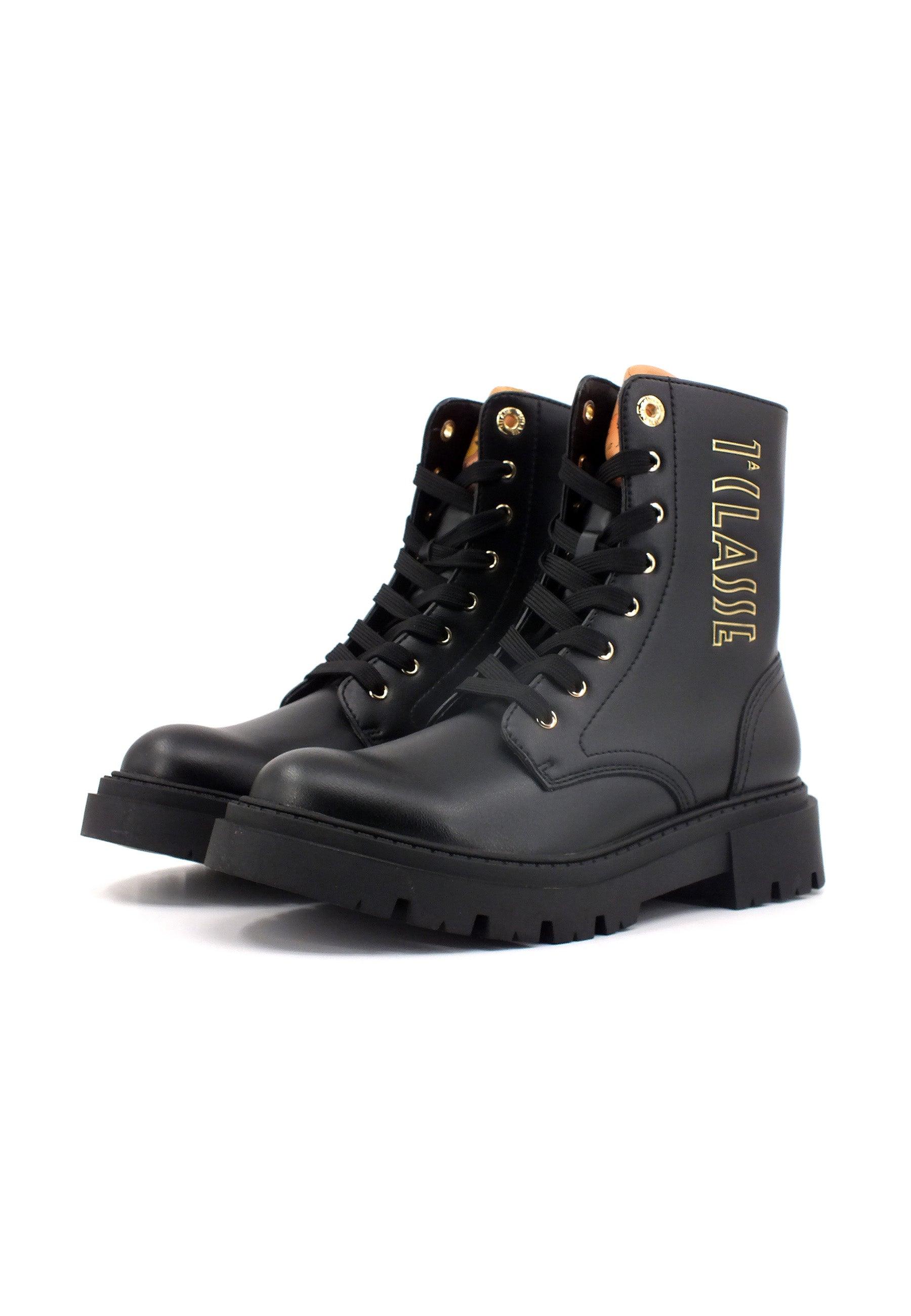 ALVIERO MARTINI 1° CLASSE Stivaletto Anfibio Donna Black Geo Beige N1699-0193 - Sandrini Calzature e Abbigliamento