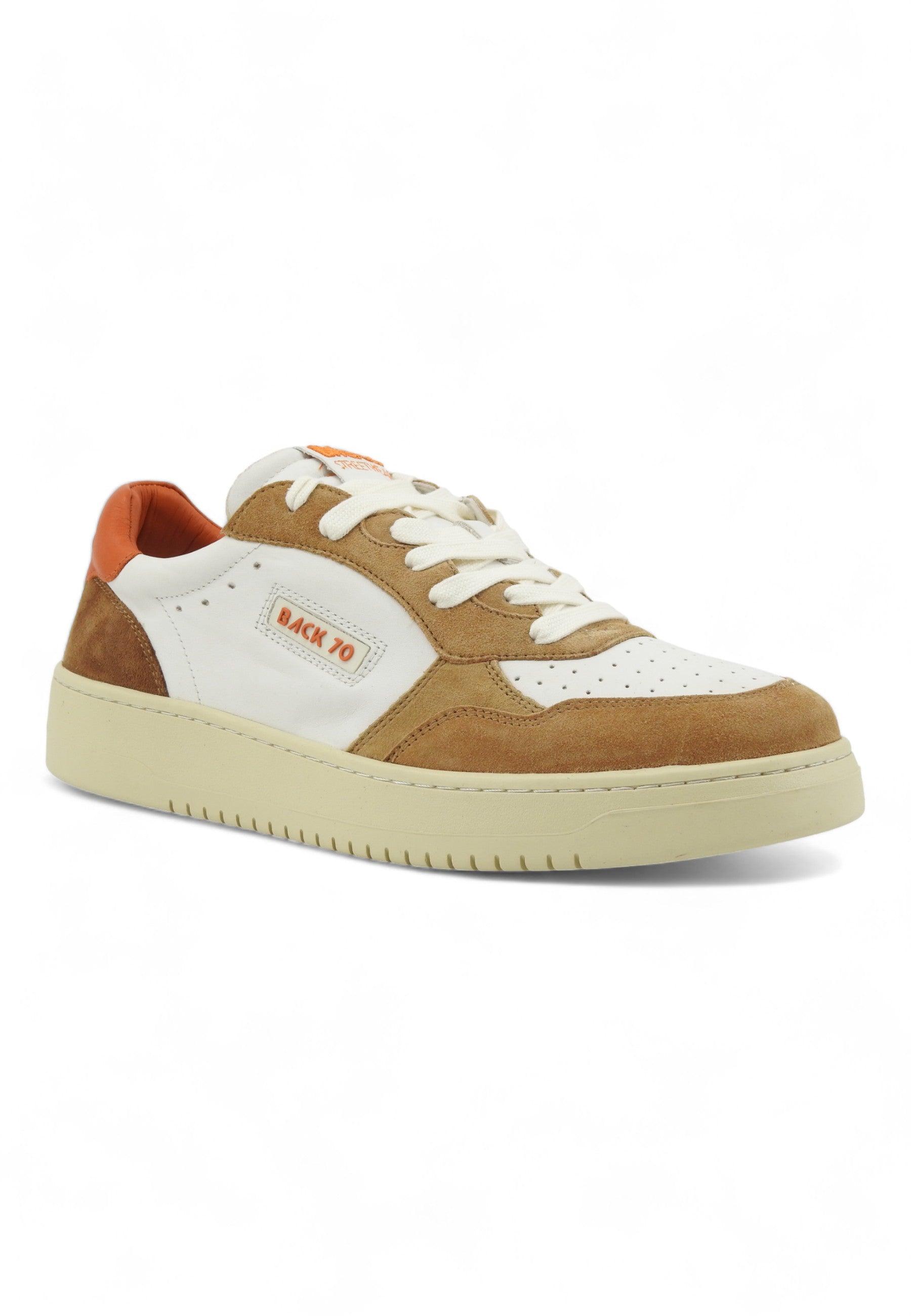 BACK70 Xslam MV7 Sneaker Uomo Savana Camel Orange Bianco 108002-000649 - Sandrini Calzature e Abbigliamento