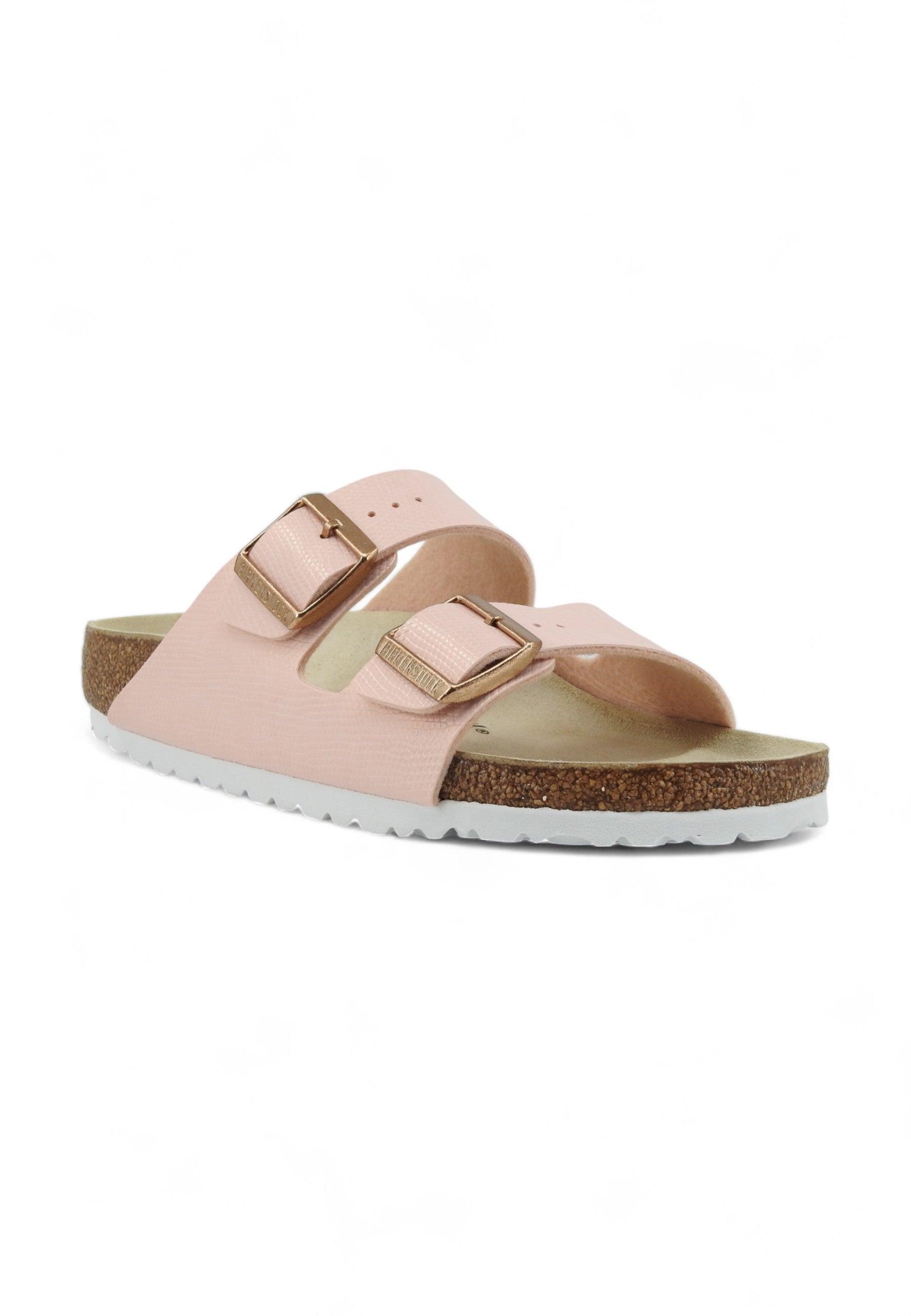 BIRKENSTOCK Arizona Ciabatta Donna Shiny Lizard Light Rose 1026448 - Sandrini Calzature e Abbigliamento