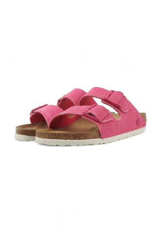 BIRKENSTOCK Arizona Ciabatta Donna Vegan Canvas Fuchsia Tulip 1026723 - Sandrini Calzature e Abbigliamento