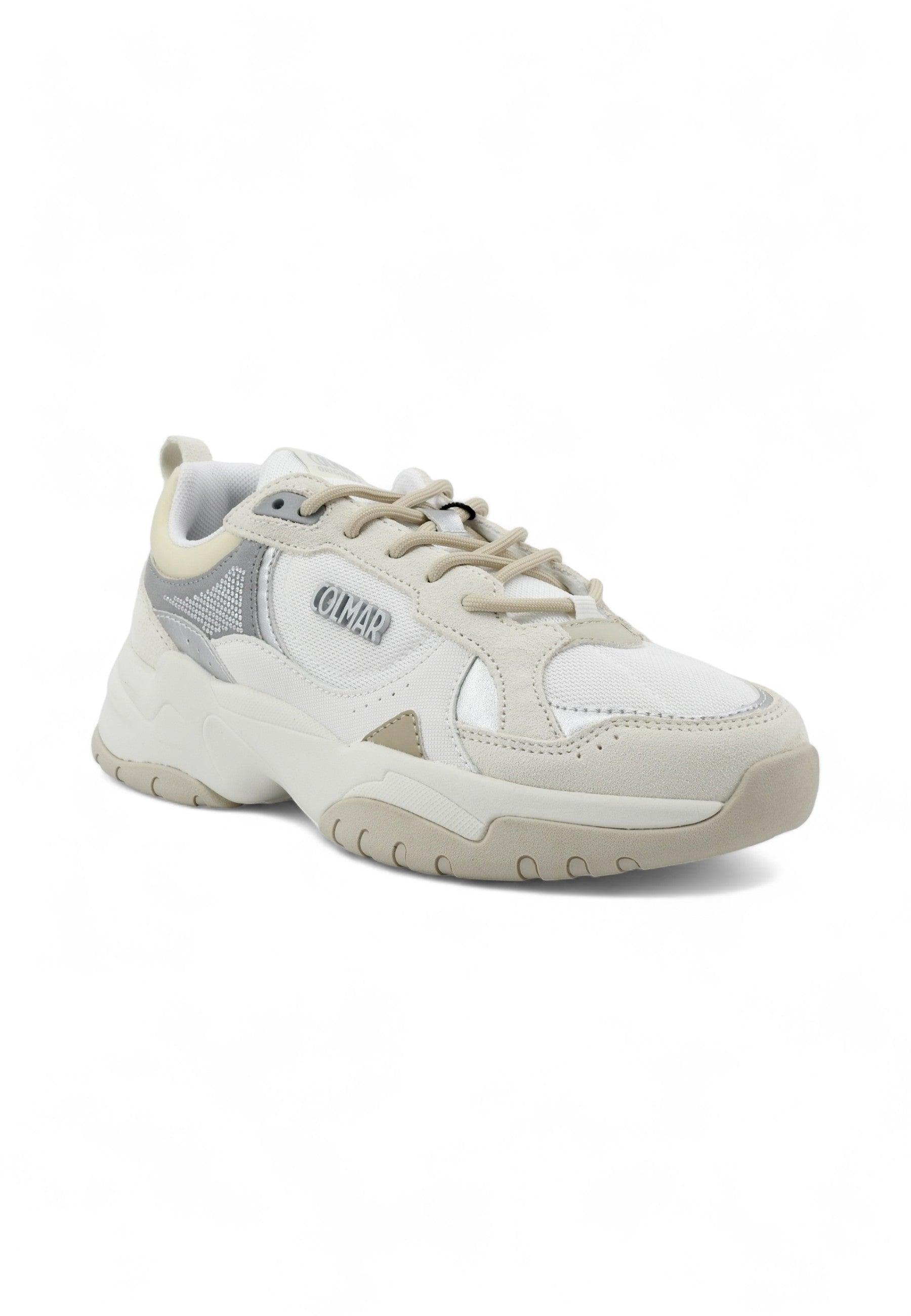 COLMAR Sneaker Donna White Warm Gray Silver TESS STARLIGHT - Sandrini Calzature e Abbigliamento