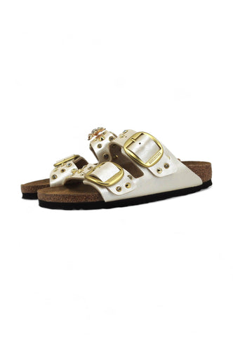 CUSTOM / BIRKENSTOCK Ciabatta Borchie Ape Graceful Pearl White 1020021 - Sandrini Calzature e Abbigliamento