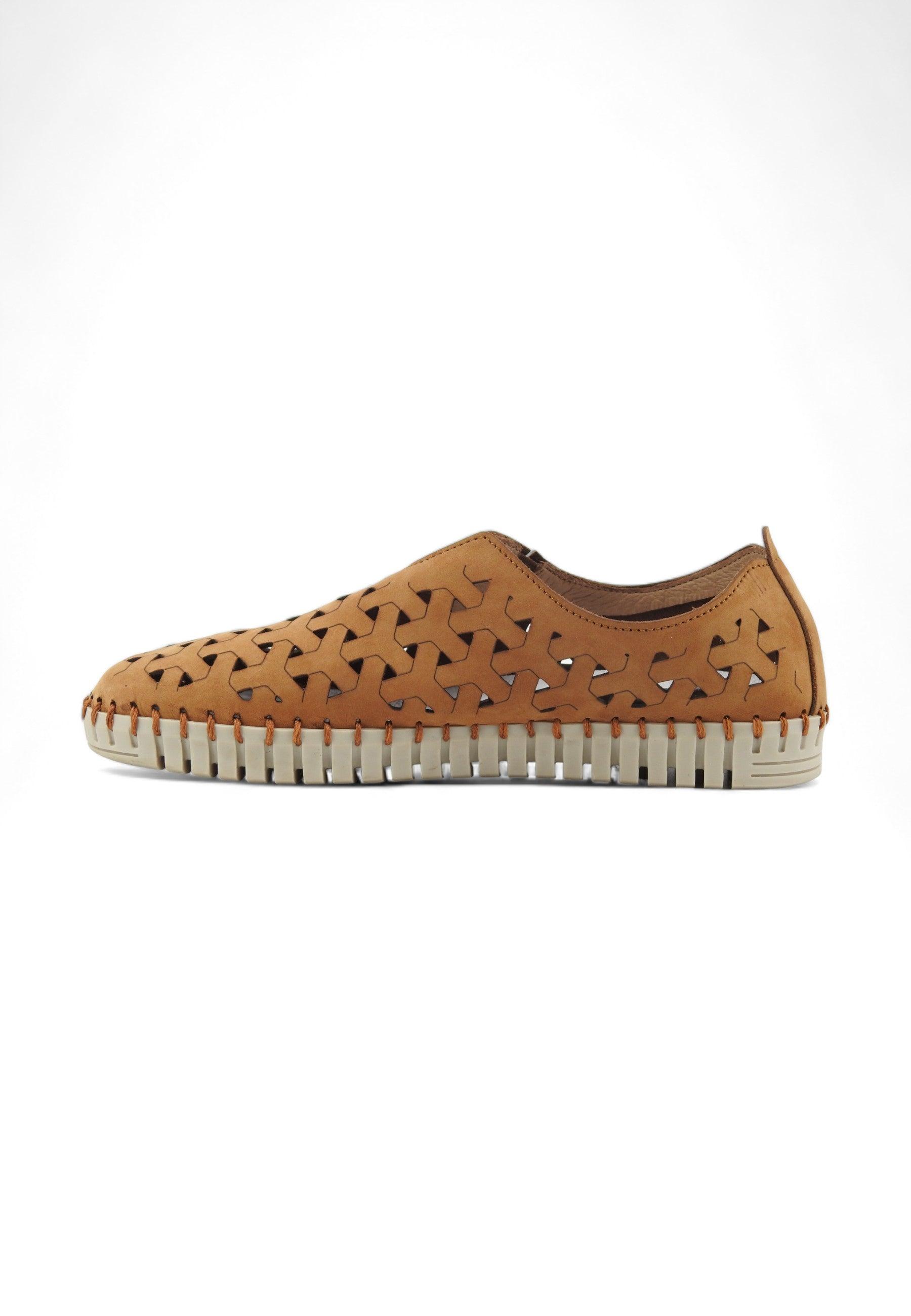 FRAU Nabuck Sneaker Slip On Traforato Donna Caramel Marrone 52F069 - Sandrini Calzature e Abbigliamento