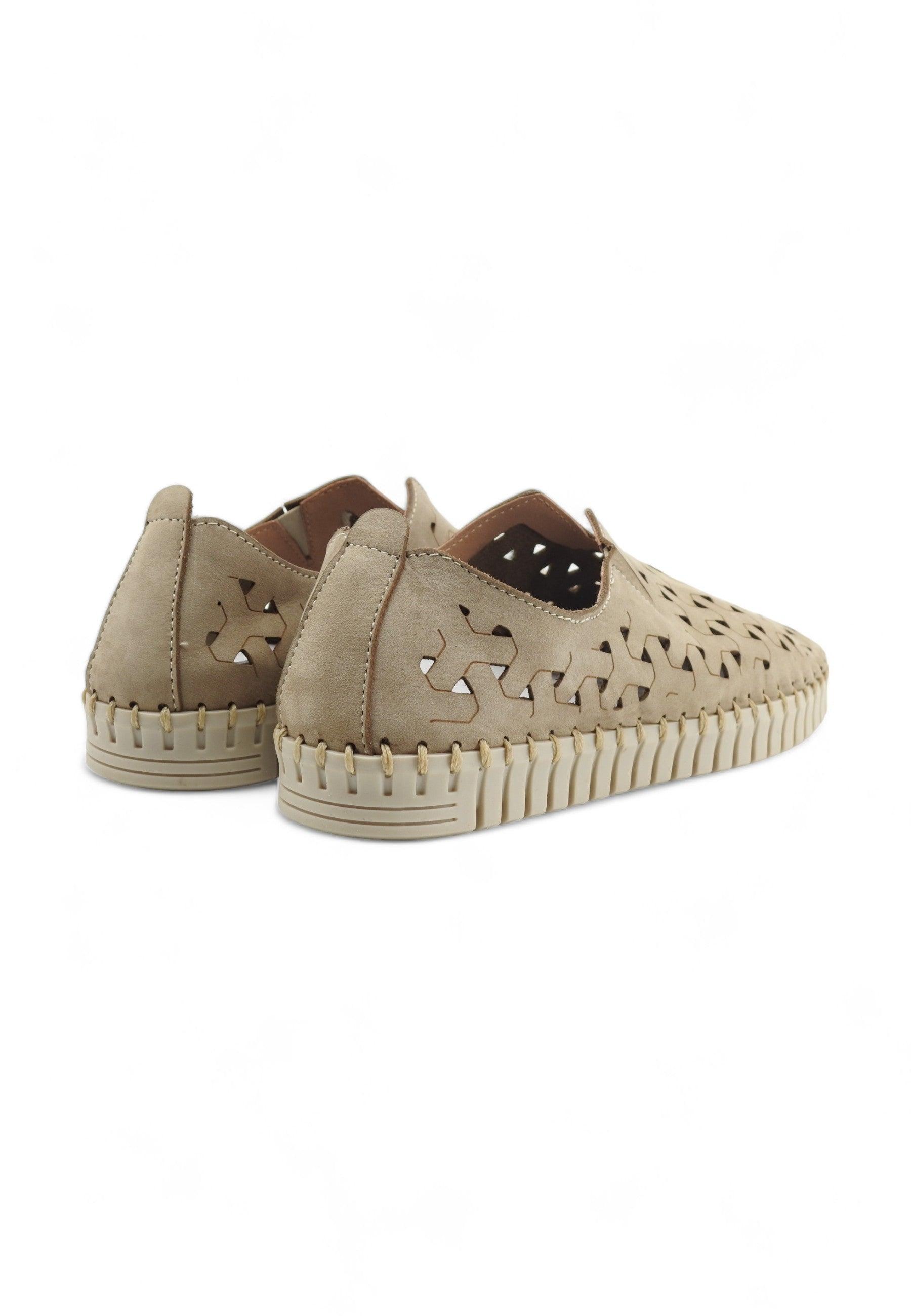 FRAU Nabuck Sneaker Slip On Traforato Donna Sabbia 52F069 - Sandrini Calzature e Abbigliamento