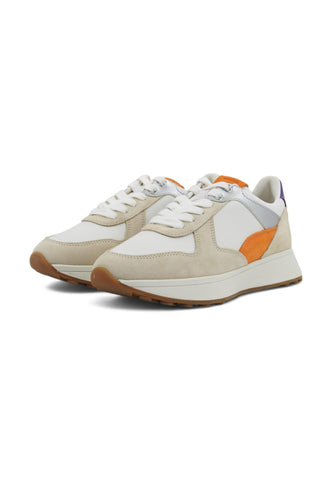 GEOX Amabel Sneaker Donna Off White Orange D45MDA02285C0794 - Sandrini Calzature e Abbigliamento