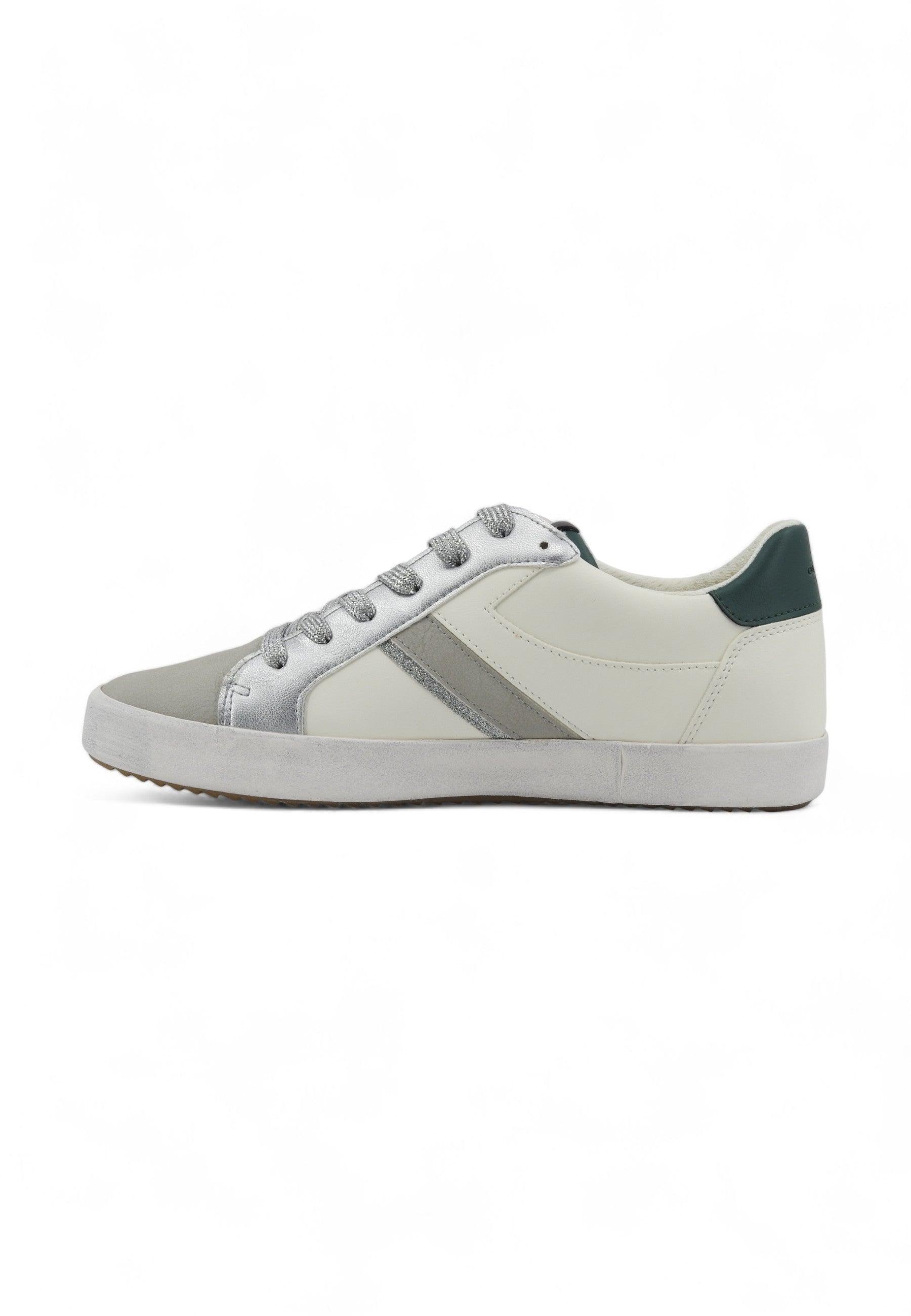 GEOX Blomiee Sneaker Donna Optic White Green D456HC000BCC1R3X - Sandrini Calzature e Abbigliamento