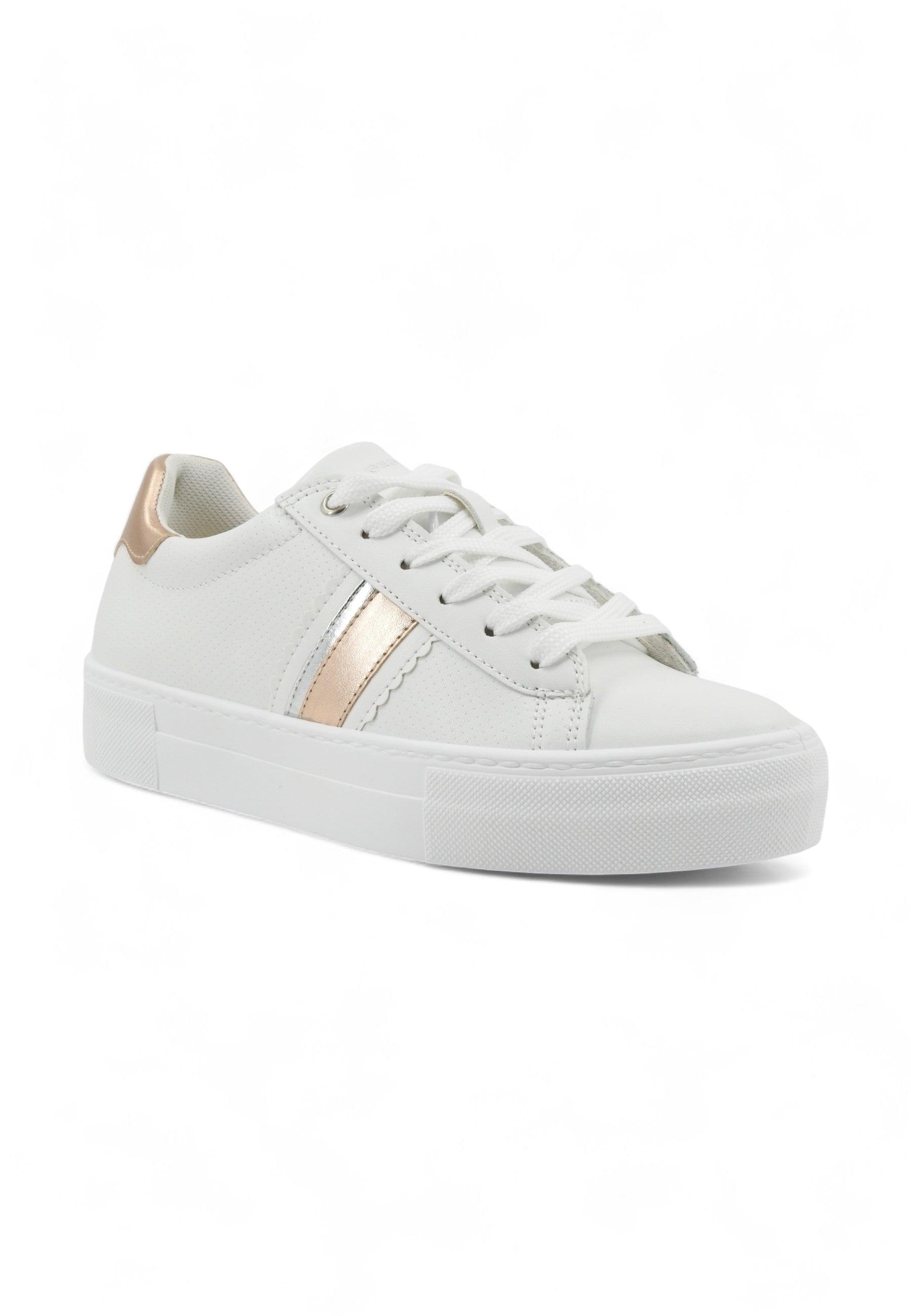 GEOX Claudin Sneaker Donna White Rose Gold D45VWA000BCC1ZHB - Sandrini Calzature e Abbigliamento