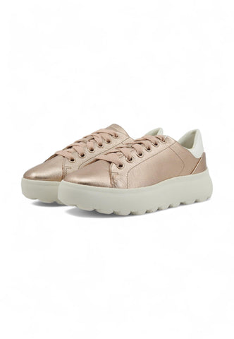 GEOX Spherica Sneaker Donna Rose Gold Optic White D45TCC0BVBCCH81R - Sandrini Calzature e Abbigliamento