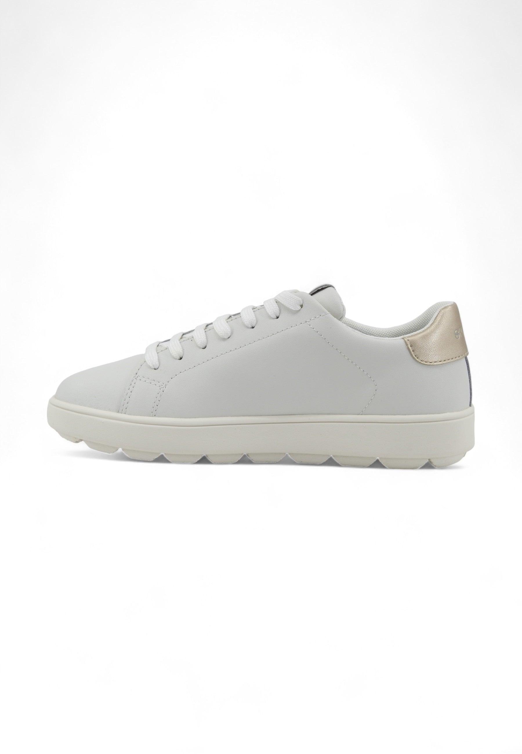 GEOX Spherica Sneaker Donna White Gold D45WEA09BNFC1327 - Sandrini Calzature e Abbigliamento