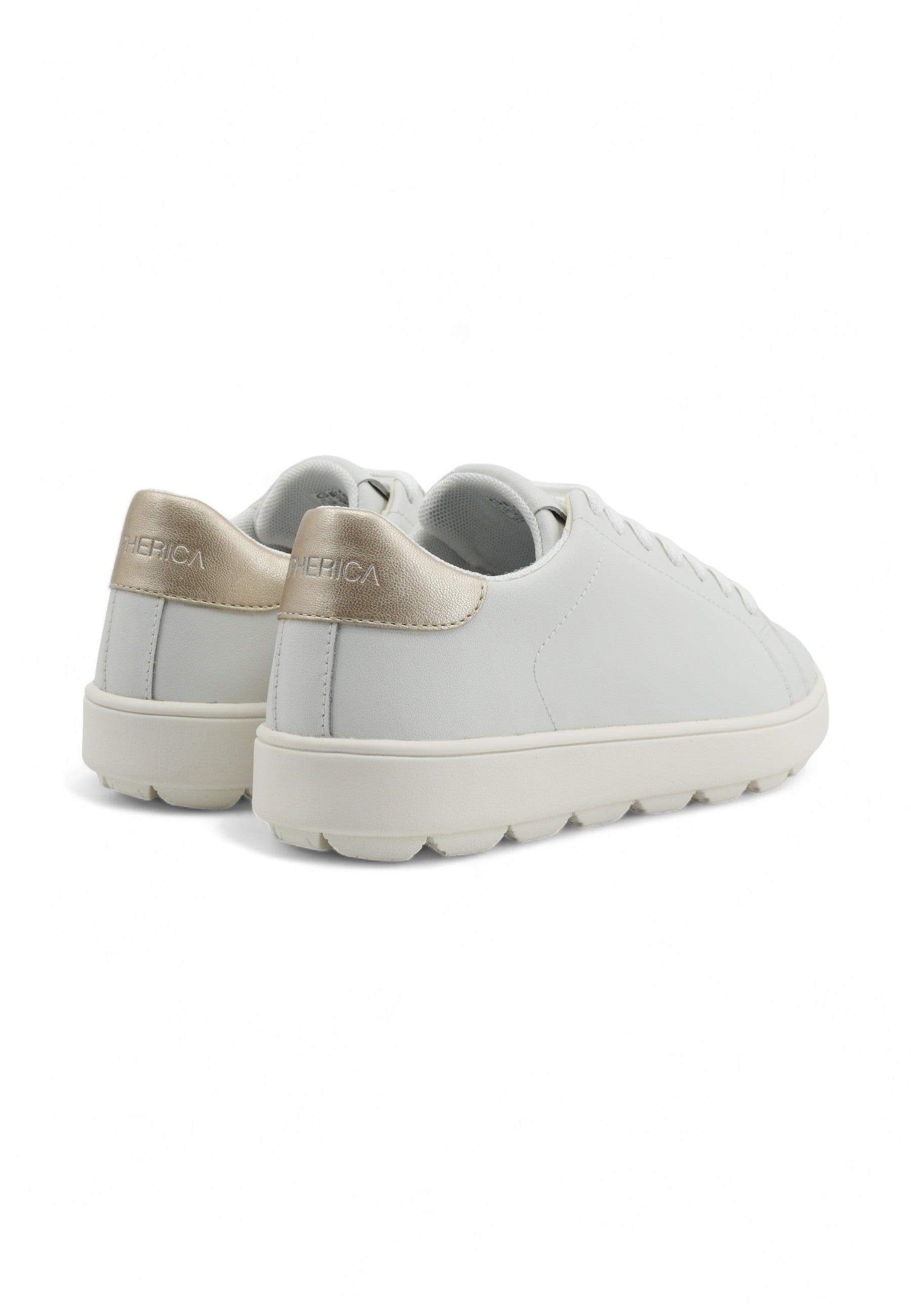 GEOX Spherica Sneaker Donna White Gold D45WEA09BNFC1327 - Sandrini Calzature e Abbigliamento