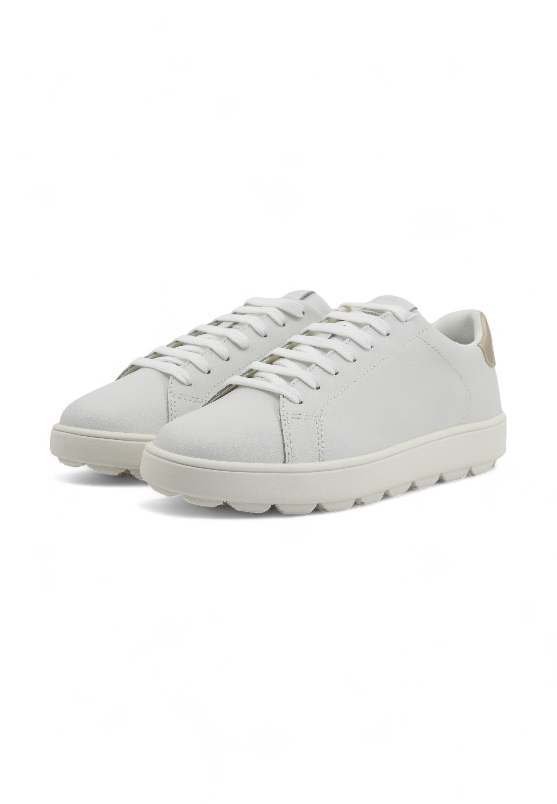 GEOX Spherica Sneaker Donna White Gold D45WEA09BNFC1327 - Sandrini Calzature e Abbigliamento