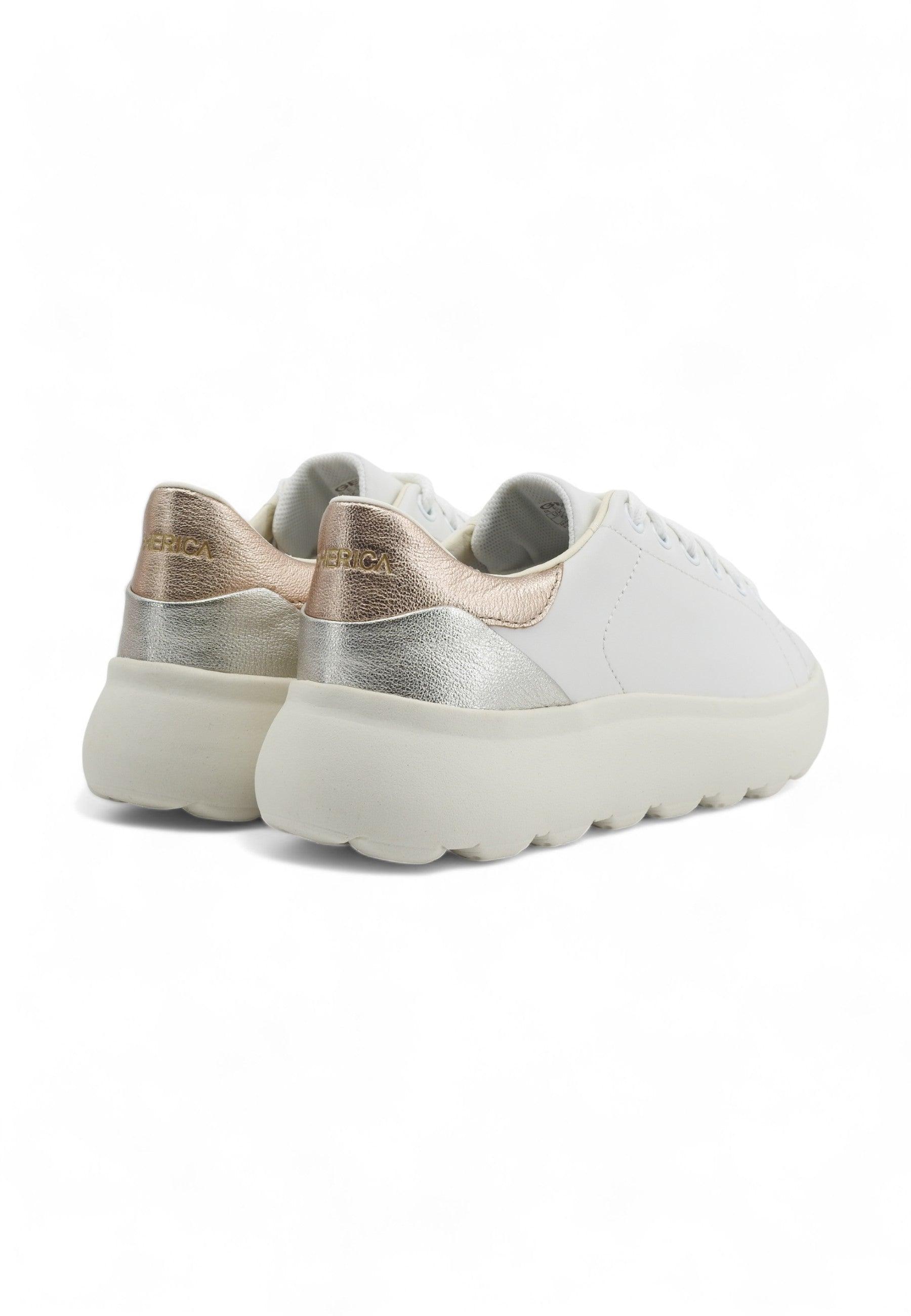 GEOX Spherica Sneaker Donna White Rose Gold D45TCC0858VC1ZH8 - Sandrini Calzature e Abbigliamento