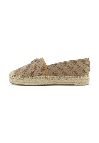 GUESS Espadrillas Slip On Donna Beige Brown FLGJDEFAL14 - Sandrini Calzature e Abbigliamento