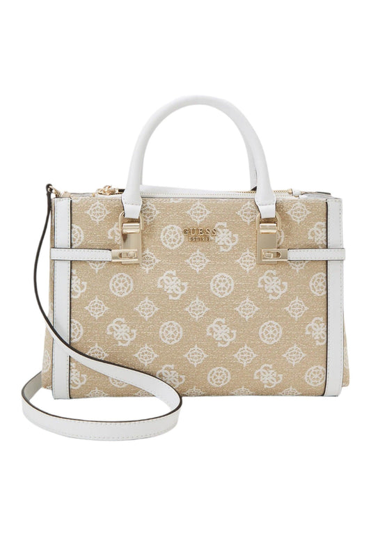 GUESS Lorealee Borsa Satchel Donna White Logo JG922606 - Sandrini Calzature e Abbigliamento