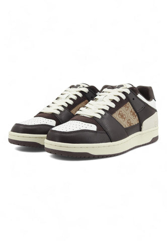 GUESS Sneaker Basket Ox Uomo Beige Brown FMJSAWFAP12 - Sandrini Calzature e Abbigliamento