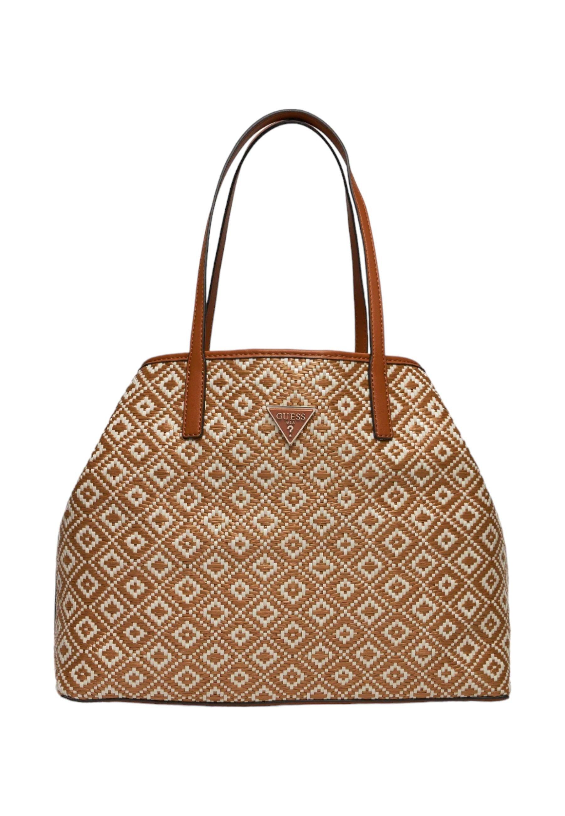 GUESS Vikky II Borsa Tote Donna Cognac Marrone WR931829 - Sandrini Calzature e Abbigliamento