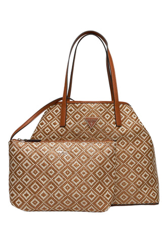 GUESS Vikky II Borsa Tote Donna Cognac Marrone WR931829 - Sandrini Calzature e Abbigliamento