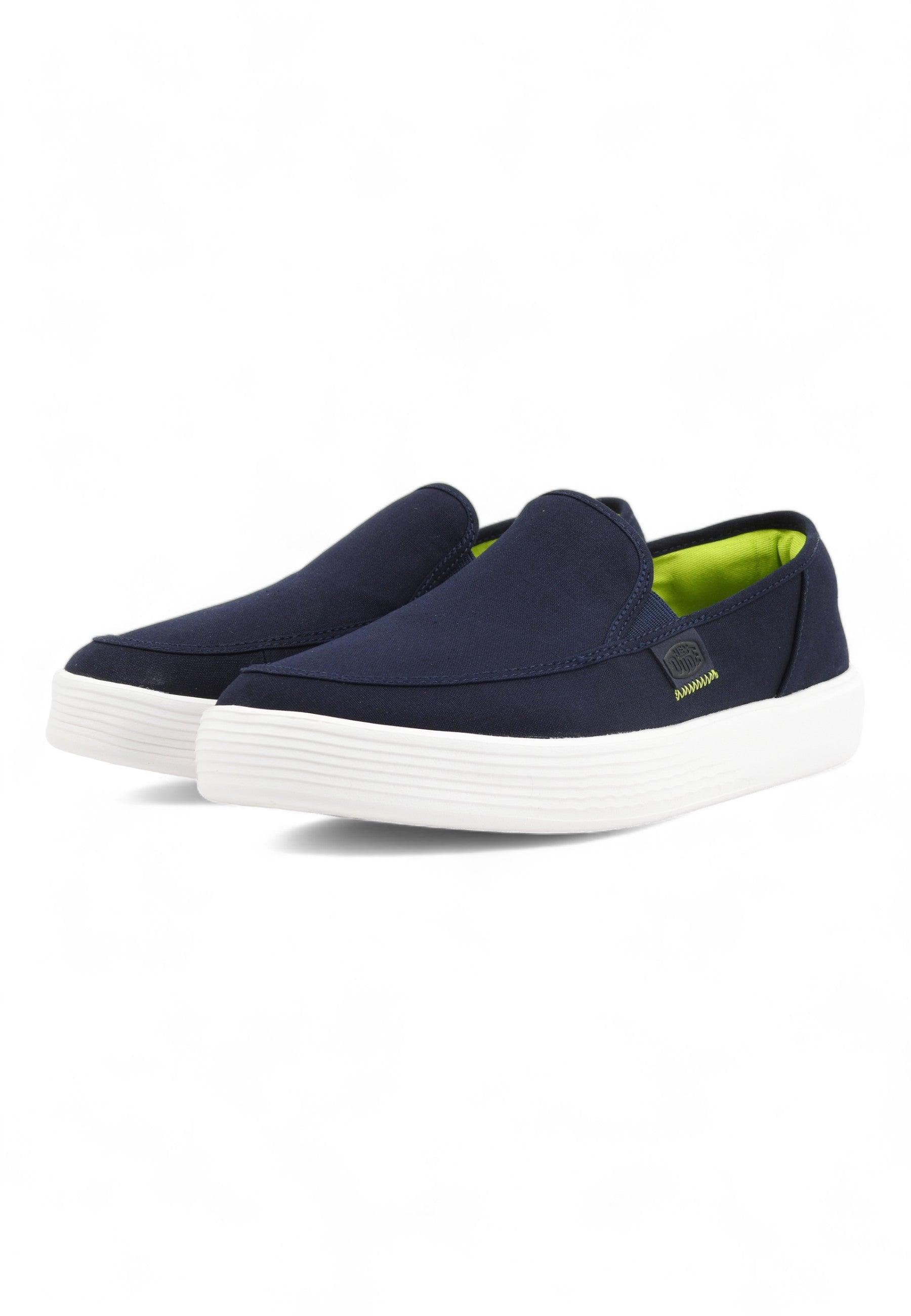 HEY DUDE Sunapee Mocassino Uomo Navy White - Sandrini Calzature e Abbigliamento