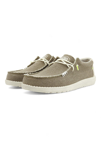 HEY DUDE Wally Braided Sneaker Vela Uomo Fossil Marrone 40003-2BS - Sandrini Calzature e Abbigliamento