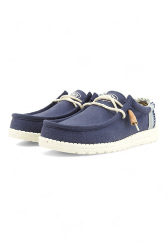 HEY DUDE Wally Break Stitch Sneaker Vela Uomo Navy 40015-410 - Sandrini Calzature e Abbigliamento