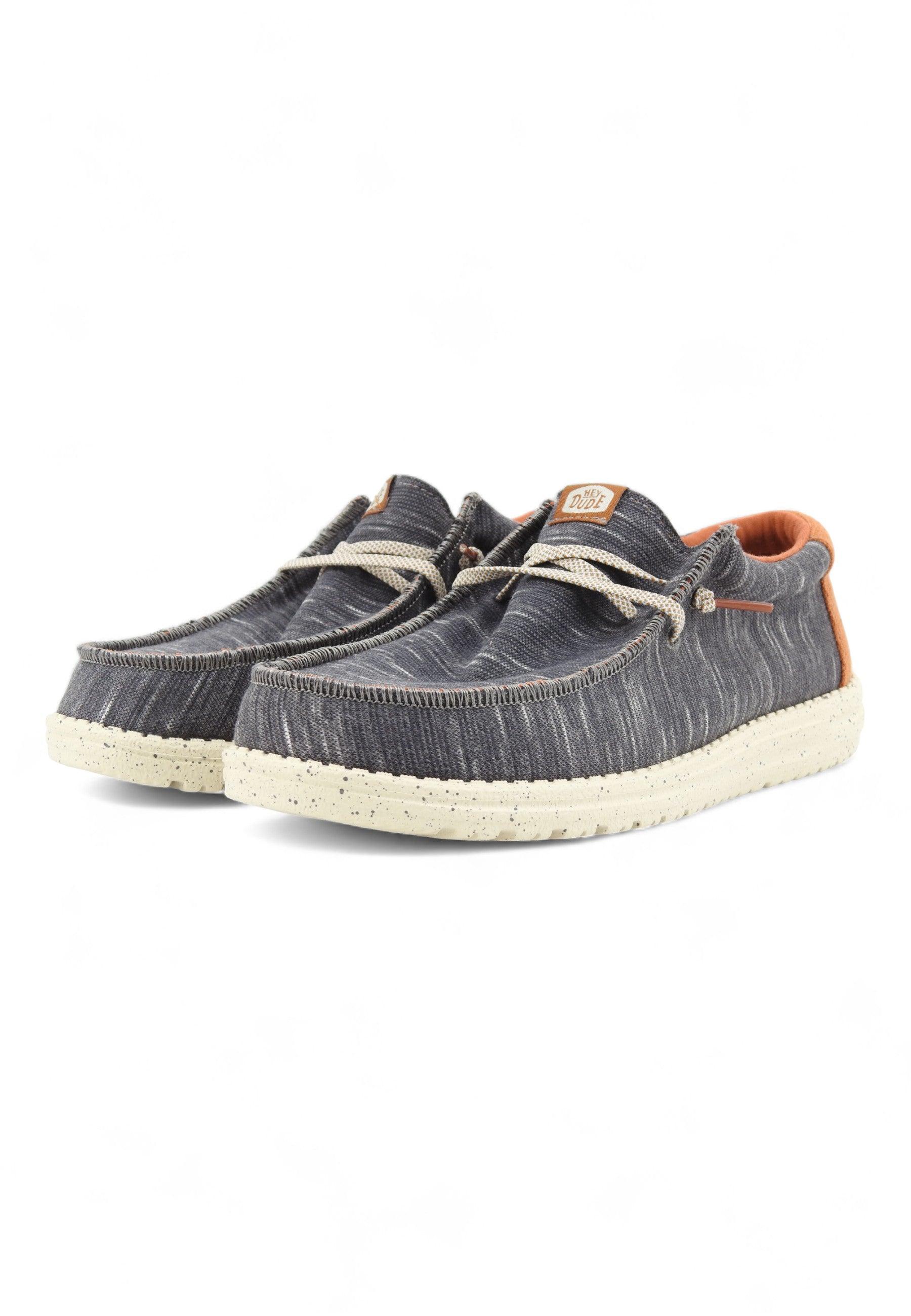 HEY DUDE Wally Jersey Sneaker Vela Uomo Charcoal 40169-025 - Sandrini Calzature e Abbigliamento