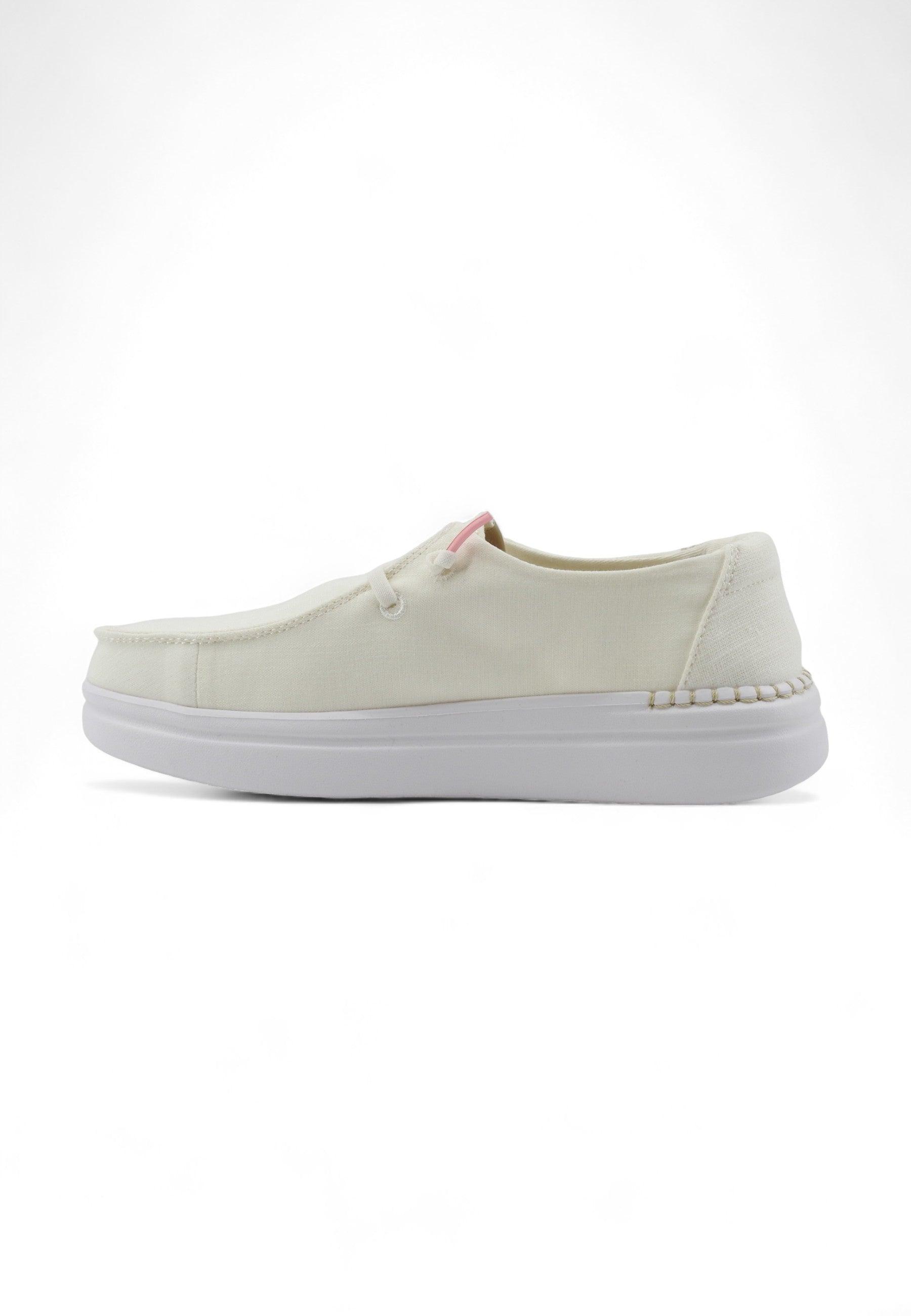 HEY DUDE Wendy RIse Sneaker Vela Donna Spark White 40074-1K8 - Sandrini Calzature e Abbigliamento