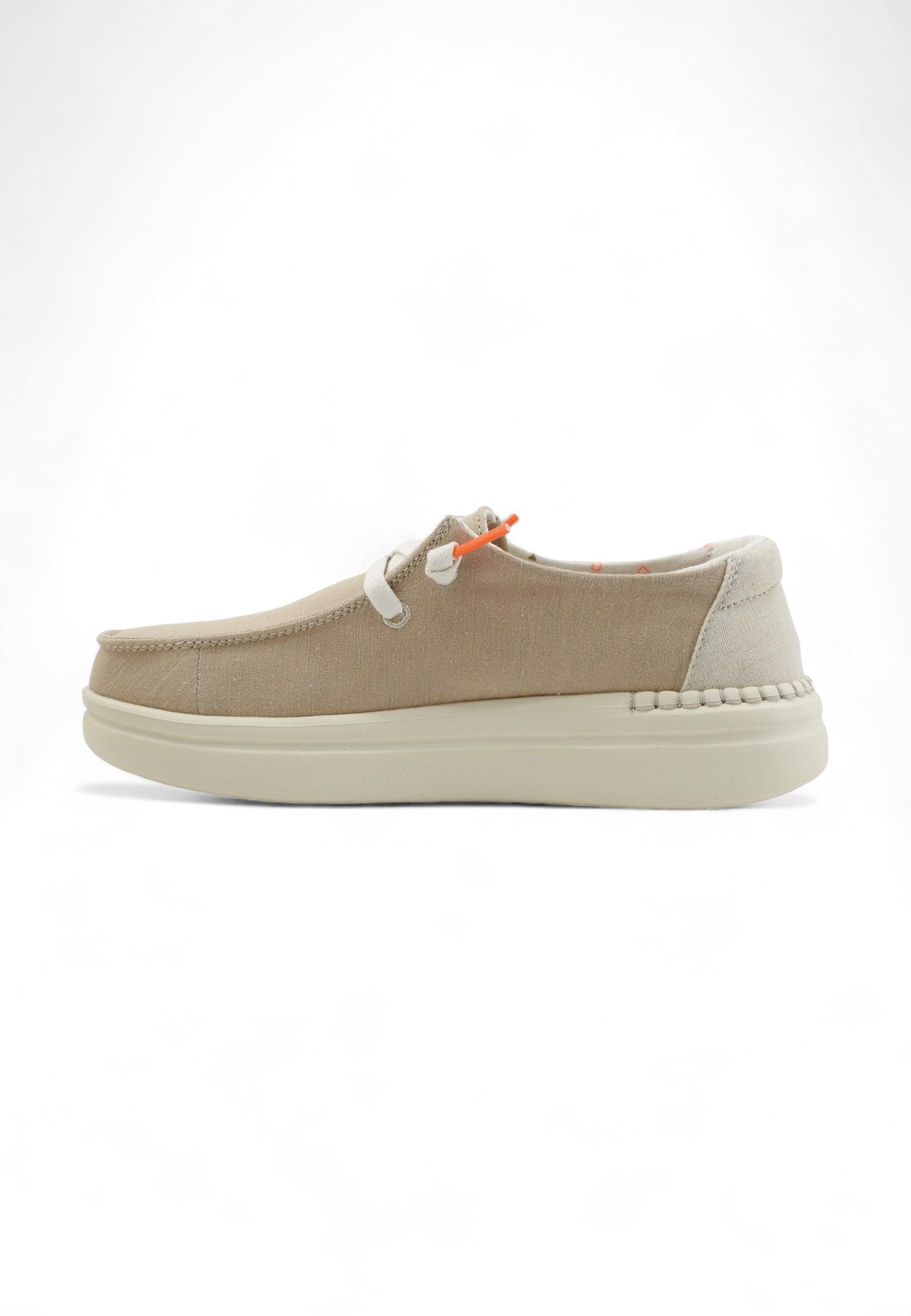 HEY DUDE Wendy Sneaker Vela Donna Chambray Sandshell Beige 40074-2YU - Sandrini Calzature e Abbigliamento