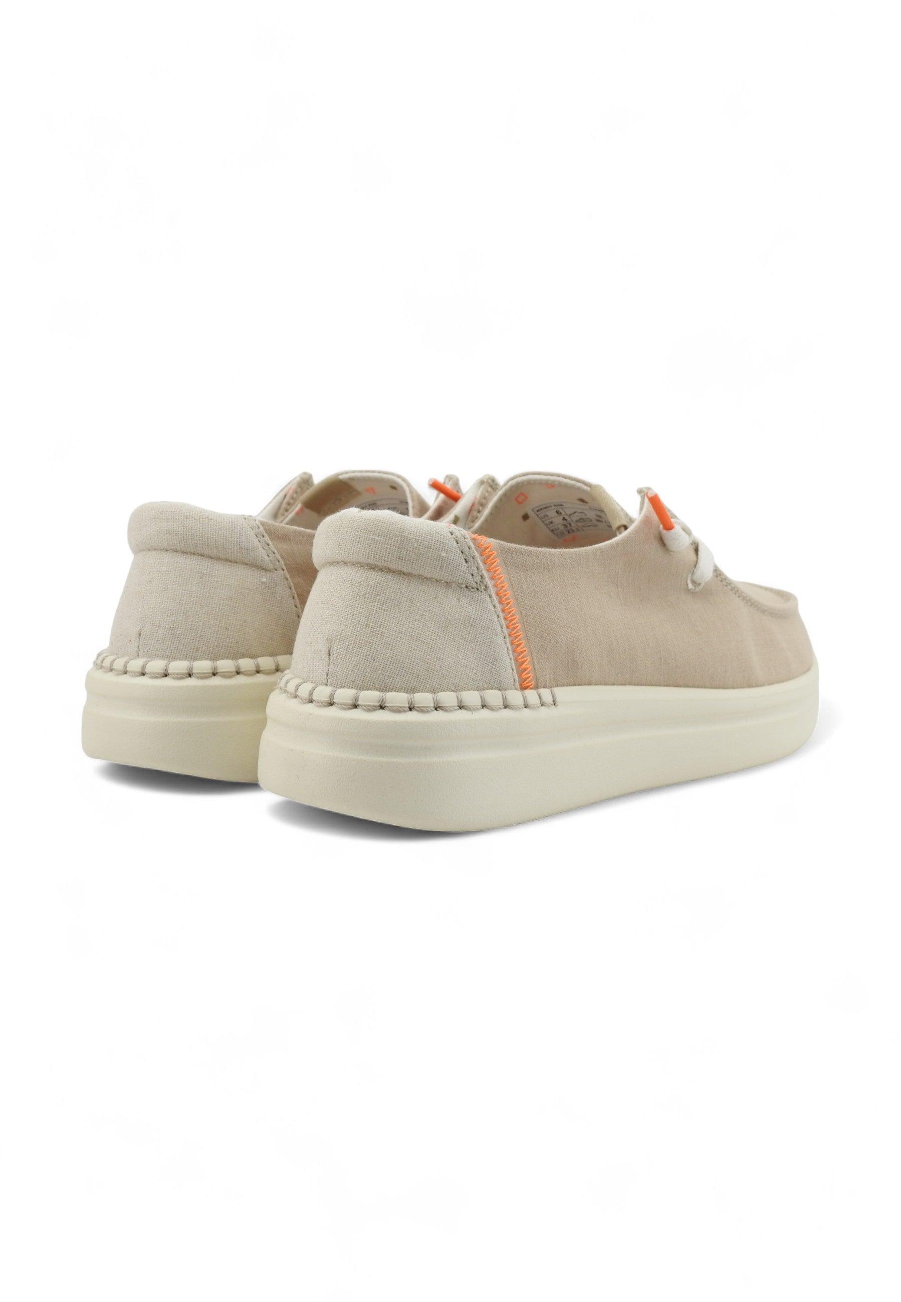 HEY DUDE Wendy Sneaker Vela Donna Chambray Sandshell Beige 40074-2YU - Sandrini Calzature e Abbigliamento