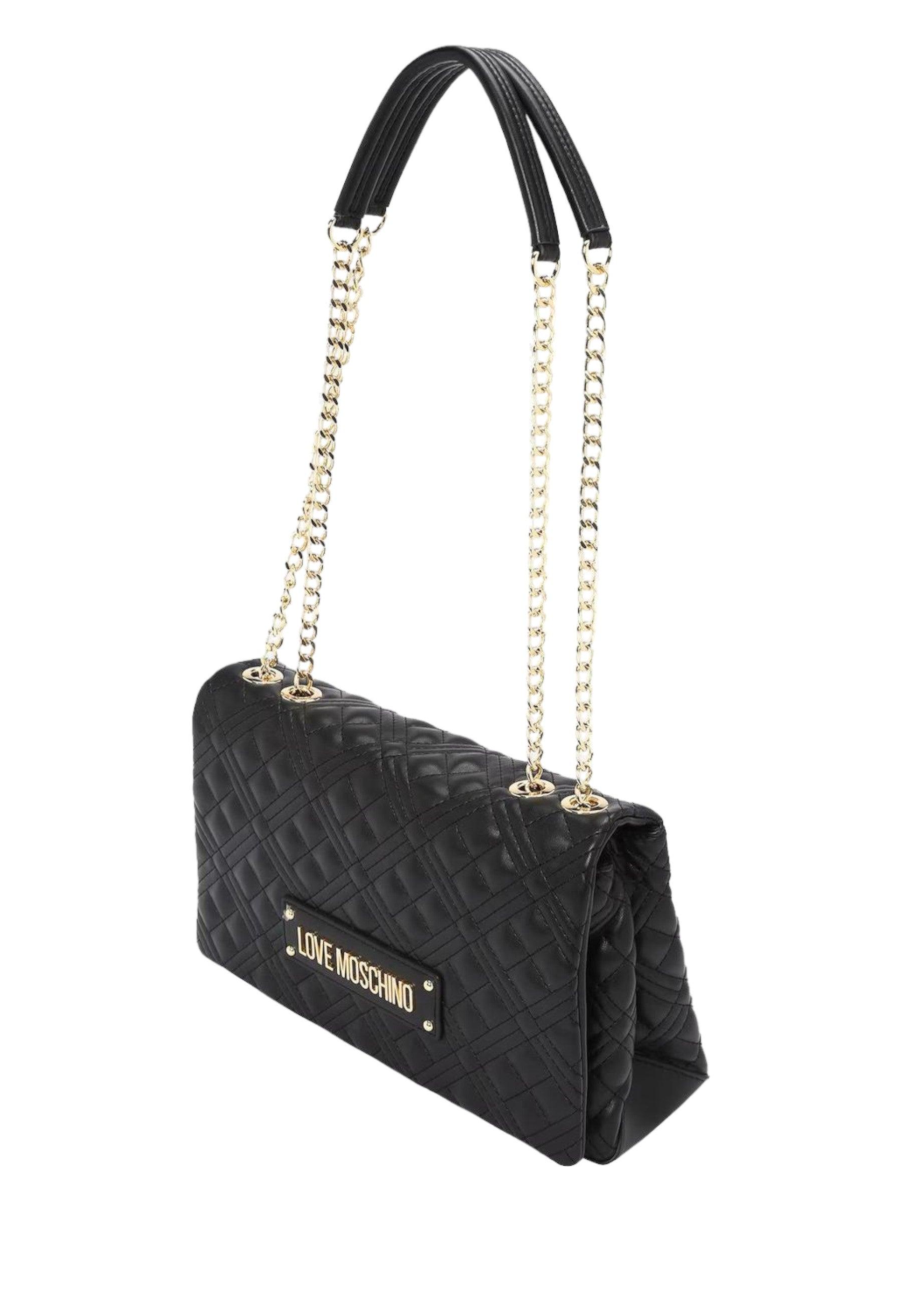 LOVE MOSCHINO Borsa Hand Bag Donna Nero Oro JC4230PP0ILA0000 - Sandrini Calzature e Abbigliamento