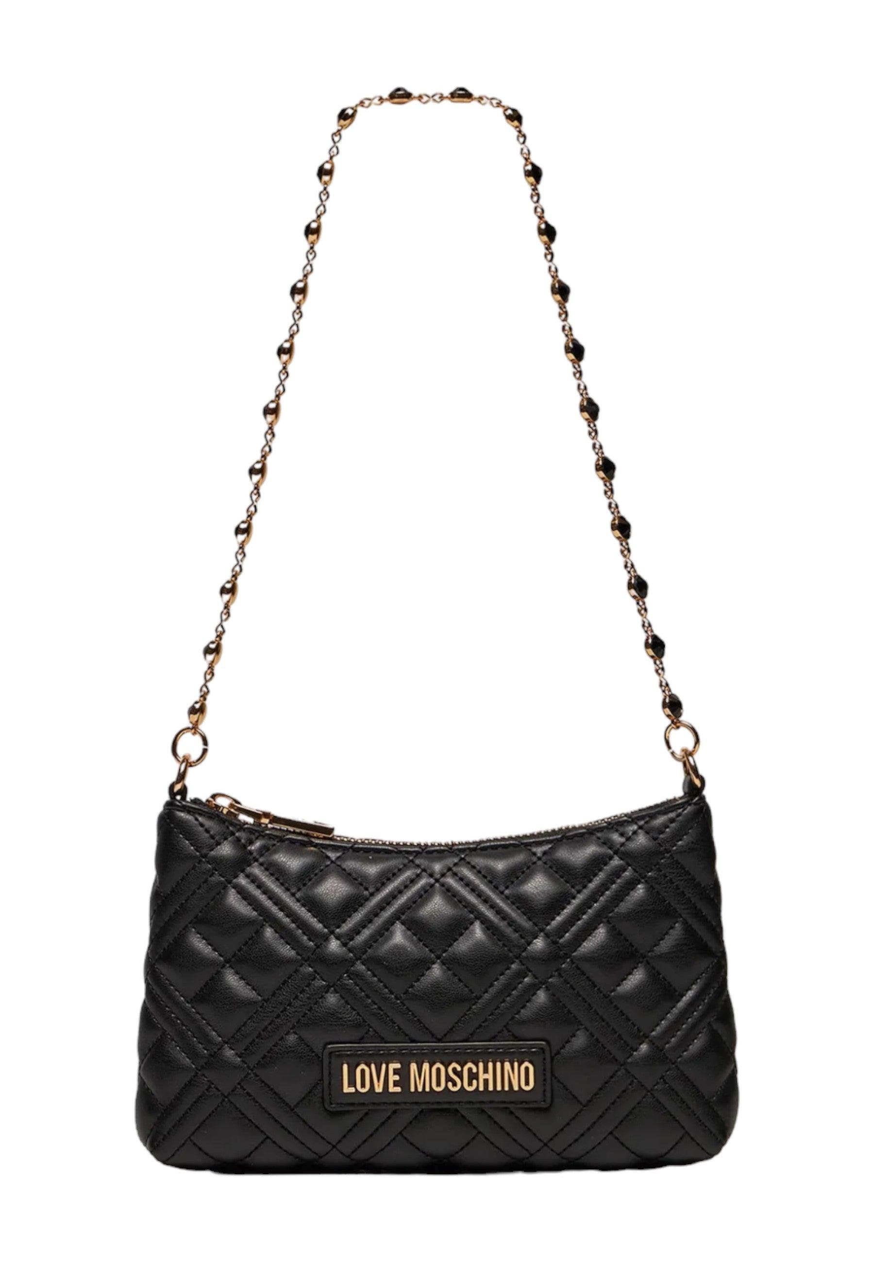 LOVE MOSCHINO Pochette Donna Nero Oro JC4342PP0ILA0000 - Sandrini Calzature e Abbigliamento