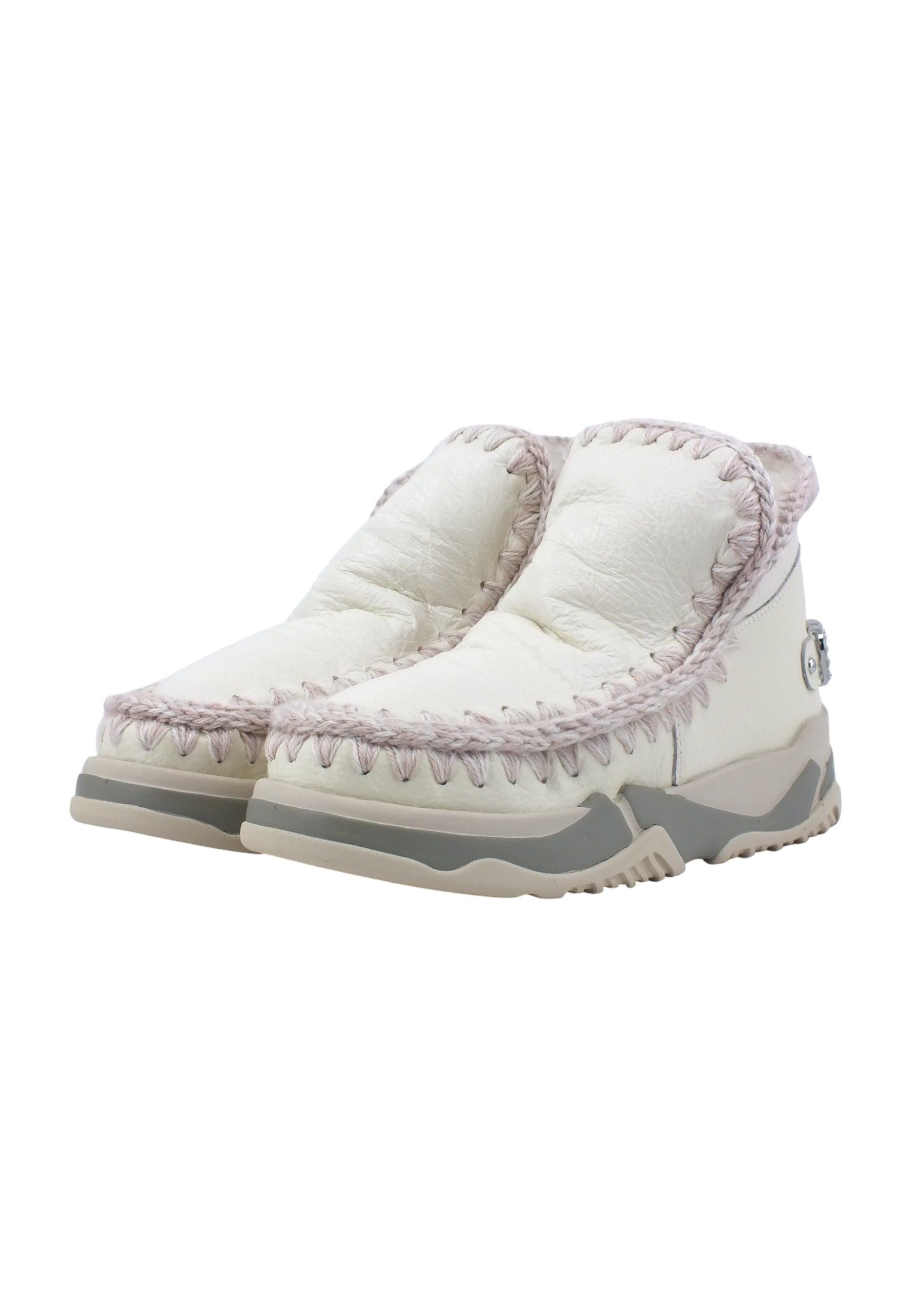 MOU Eskimo Trainer Stivaletto Pelo Donna Waxi White MU.FW201013C - Sandrini Calzature e Abbigliamento