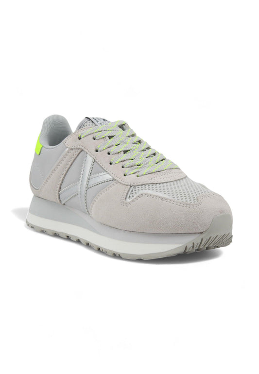 MUNICH Massana Sky 209 Sneaker Donna Silver Beige Verde Fluo 8810209 - Sandrini Calzature e Abbigliamento