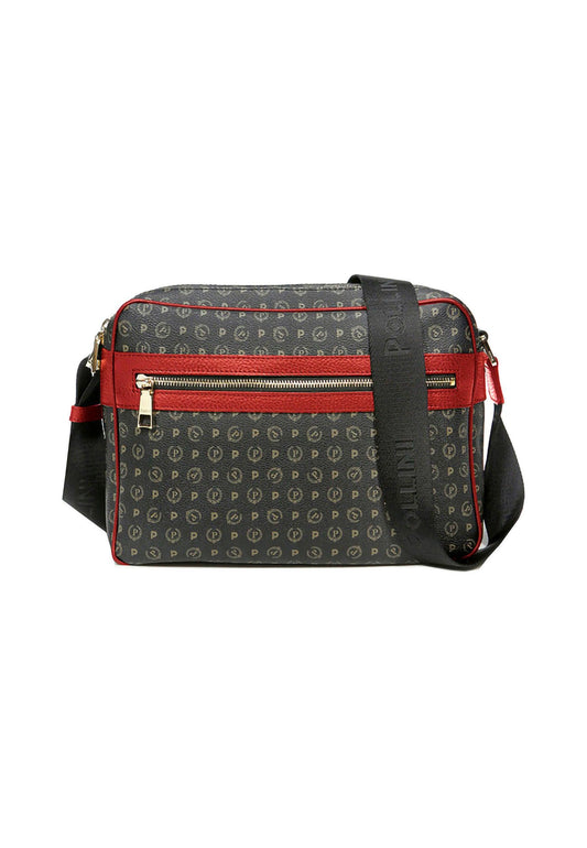 POLLINI Borsa Tracolla Messenger Nero Rosso TE8402PP02Q1100B - Sandrini Calzature e Abbigliamento