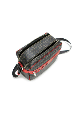 POLLINI Borsa Tracolla Messenger Nero Rosso TE8402PP02Q1100B - Sandrini Calzature e Abbigliamento